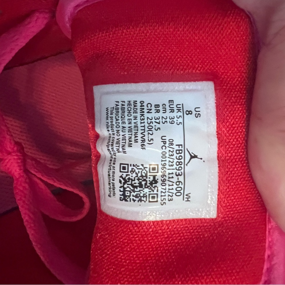 Nike Women’s Air Jordan 1 Low SE-Pink and Red. - Picture 5 of 6